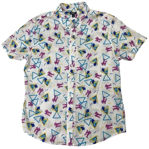 City Streets Other - City Streets Beach Bum Button Down Shirt Size Large 80s Retro